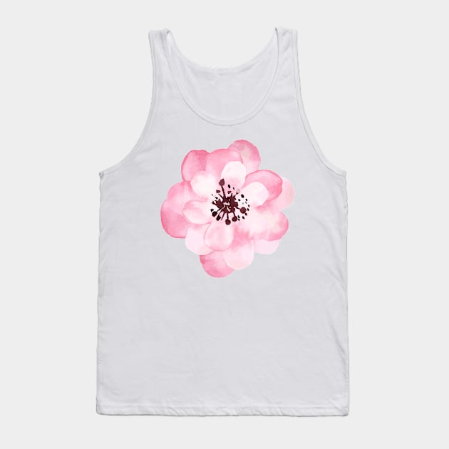 Watercolor Handrawn Rose 🌹 Tank Top by sophisticker